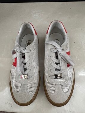 GBG Los Angeles White and Red (Orange not red) Athletic Sneakers